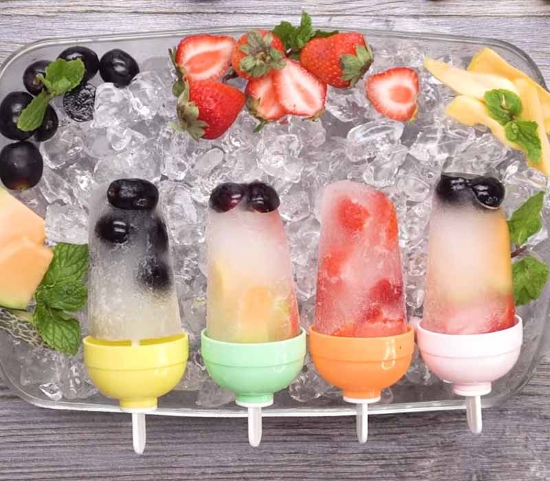 Kem trái cây nước dừa