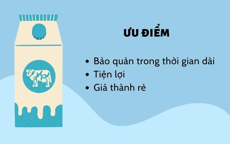 Ưu điểm của sữa tươi tiệt trùng