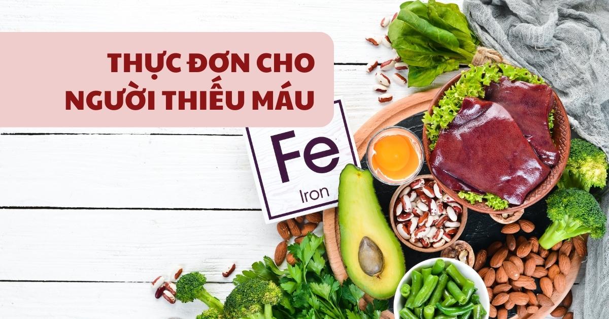 thực đơn cho người thiếu máu