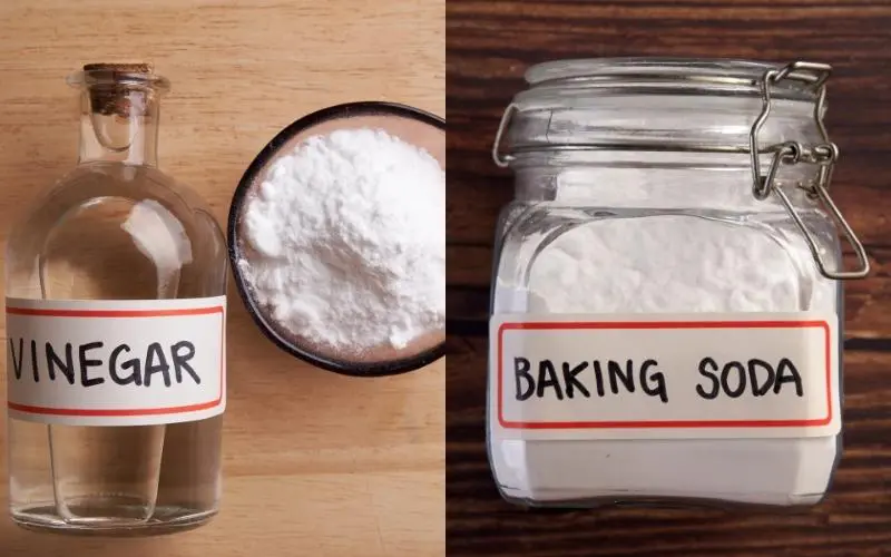 Làm sạch giày trắng bằng giấm và baking soda