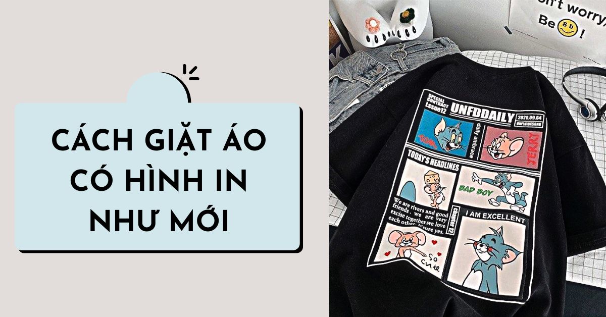 cách giặt áo có hình in