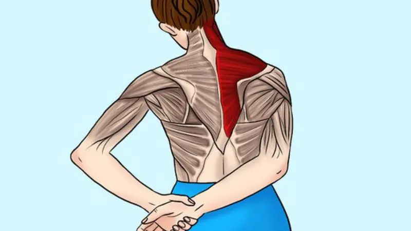 Đây là một động tác yoga cho vùng cổ vai gáy vô cùng đơn giản