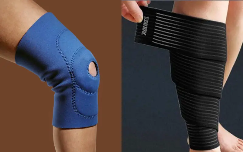 Chất liệu đai bó gối phổ biến nhất là thun xỏ và đai quấn