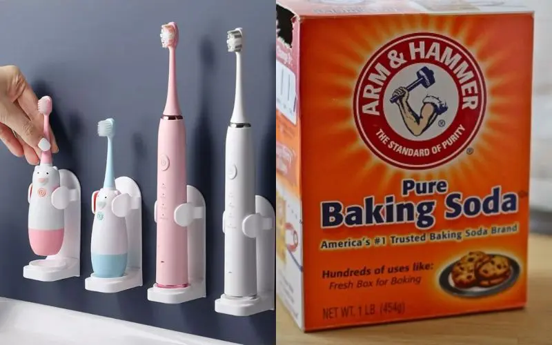 Sử dụng baking soda để tẩy vết mốc trên bàn chải