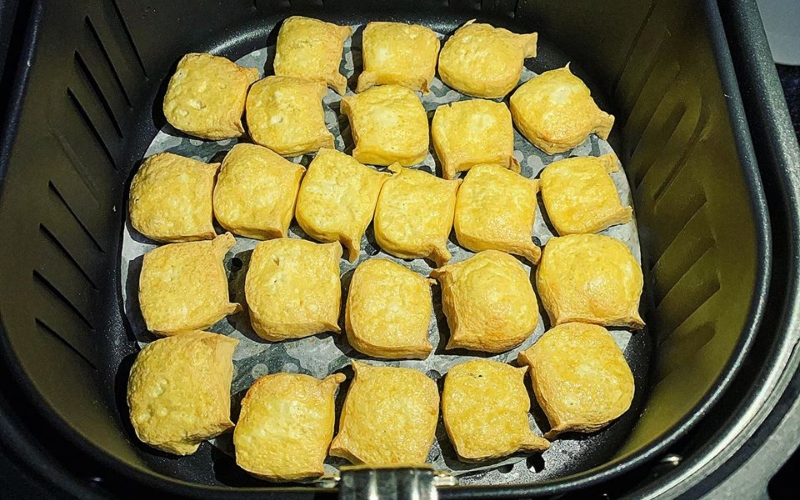 Đậu hũ chiên bằng nồi chiên không dầu