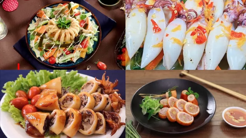 Trong quá trình chế biến, cần đảm bảo rằng mực đã được nấu chín