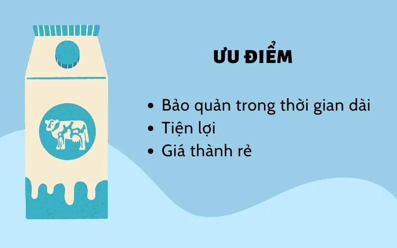 Ưu điểm của sữa tươi tiệt trùng
